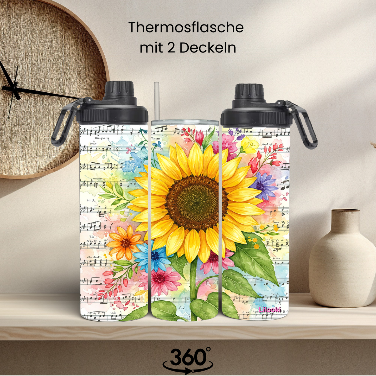 Tumbler / Thermosflasche mit Schraubverschluss - Retro 1