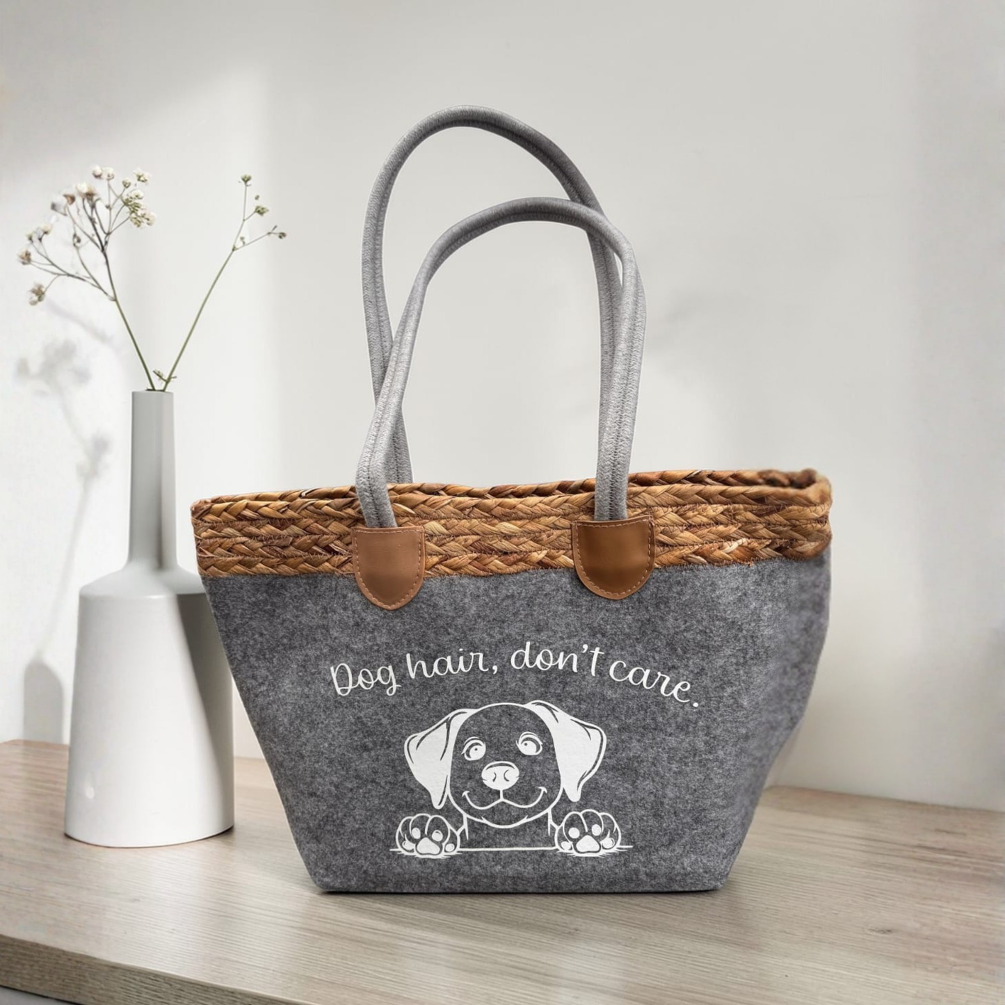 Filztasche mit Bund - Hund