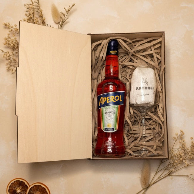 Erinnerungsbox (1x Weinglas inkl. Holzbox) Personalisiert