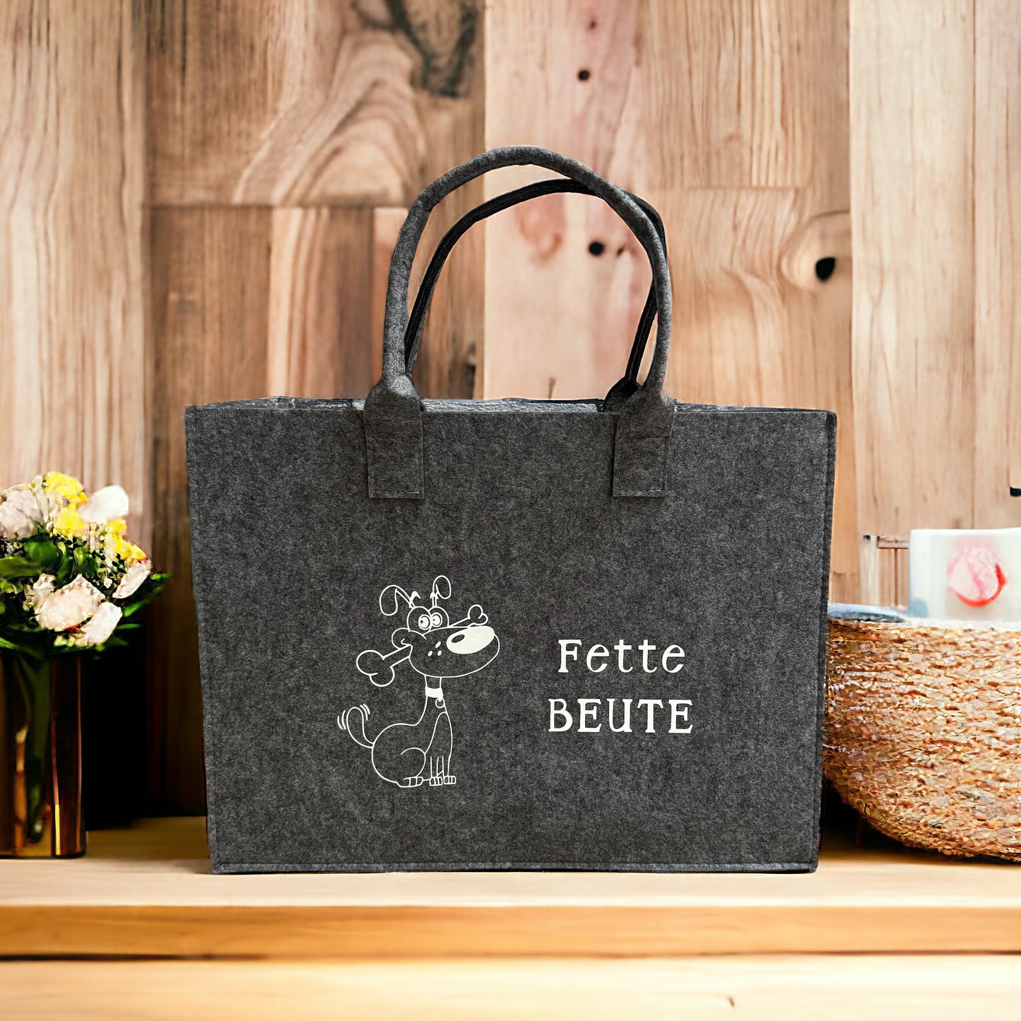 Filztasche "Fette Beute"