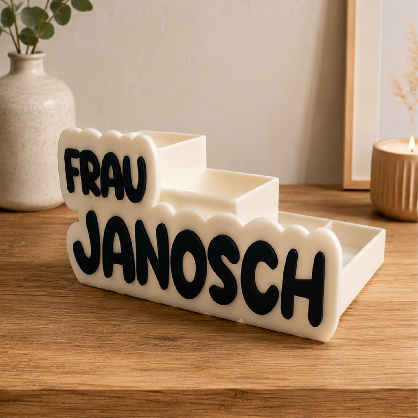 Personalisierter Stiftehalter mit Wunschname & Farbe