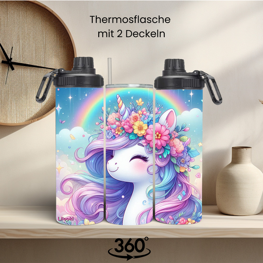 Tumbler / Thermosflasche mit Schraubverschluss - Einhorn 3