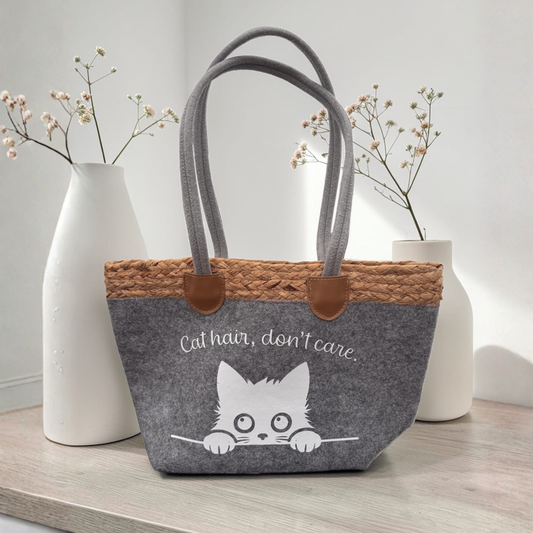 Filztasche mit Bund - Katze