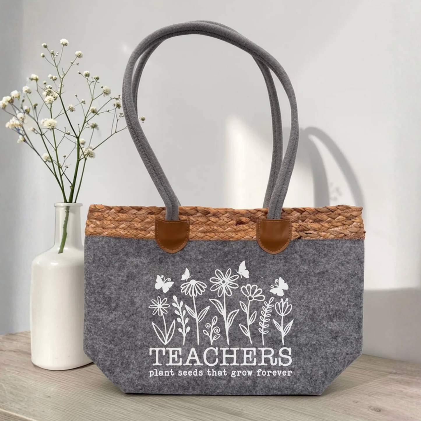 Filztasche mit Bund - Teachers plant seeds that grow forever
