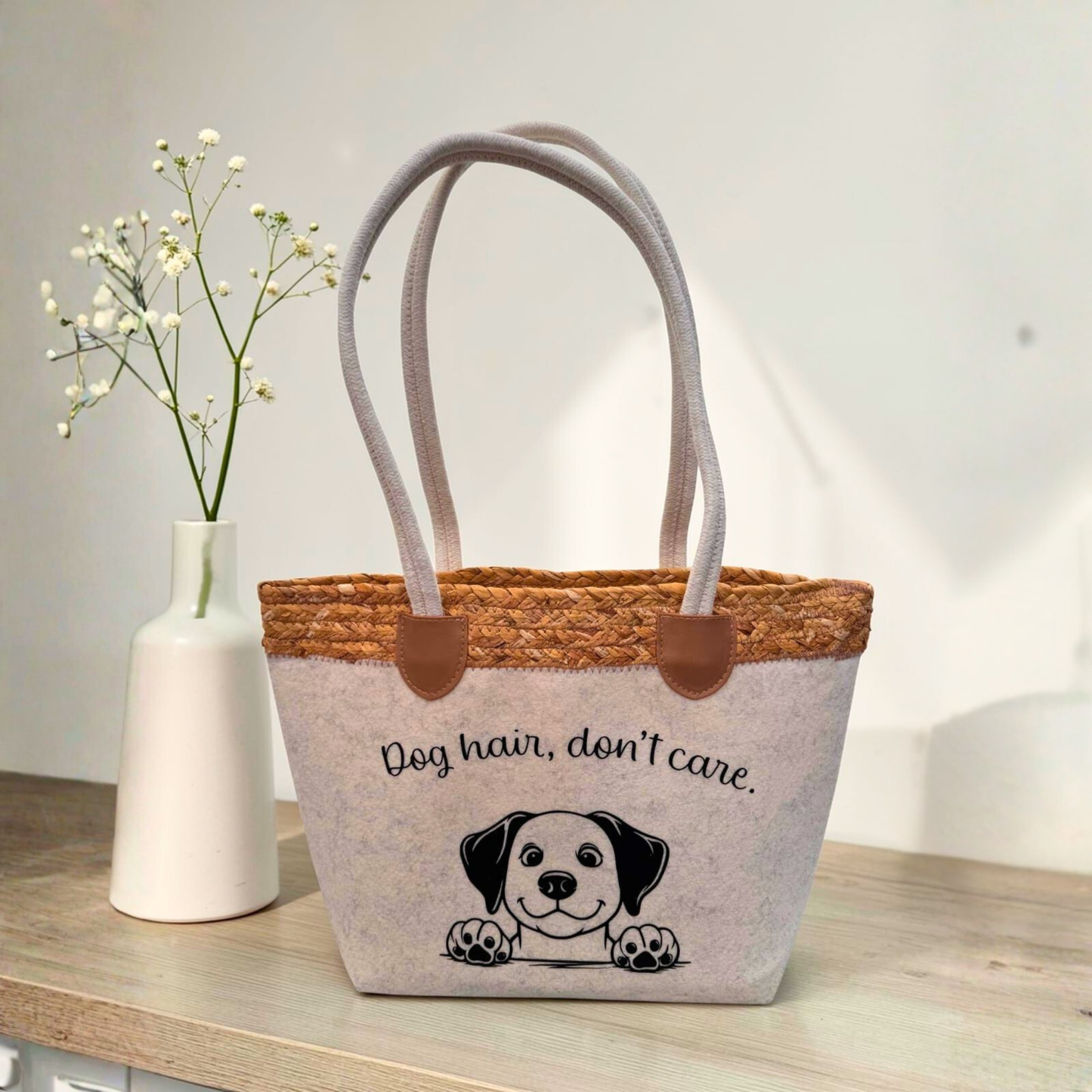 Filztasche mit Bund - Hund
