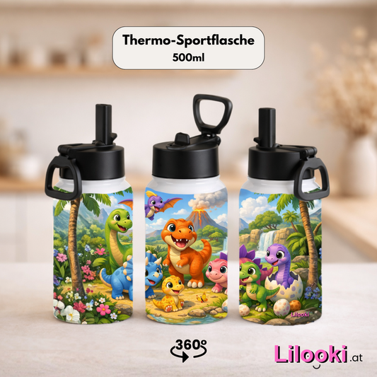 Thermo-Sportflasche - Dino 1