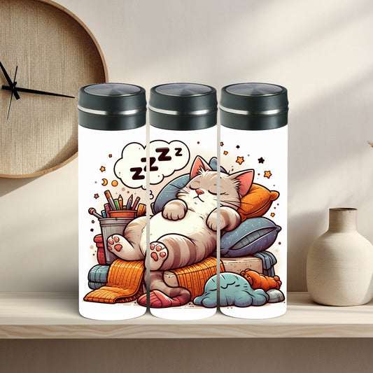 Tumbler / Thermosflasche mit Schraubverschluss - Cat Sleeping