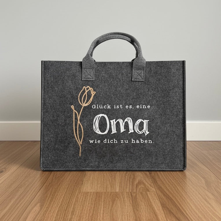 Filztasche Glück ist es, eine Oma wie dich zu haben
