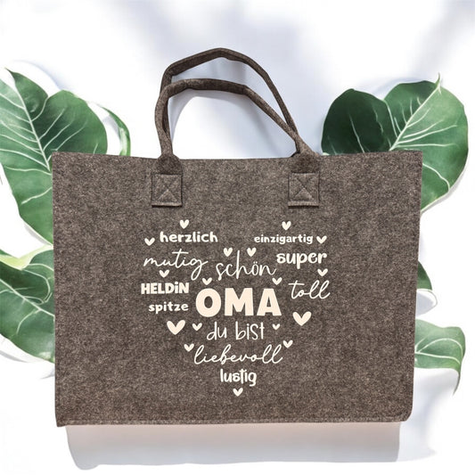Filztasche Oma Herz