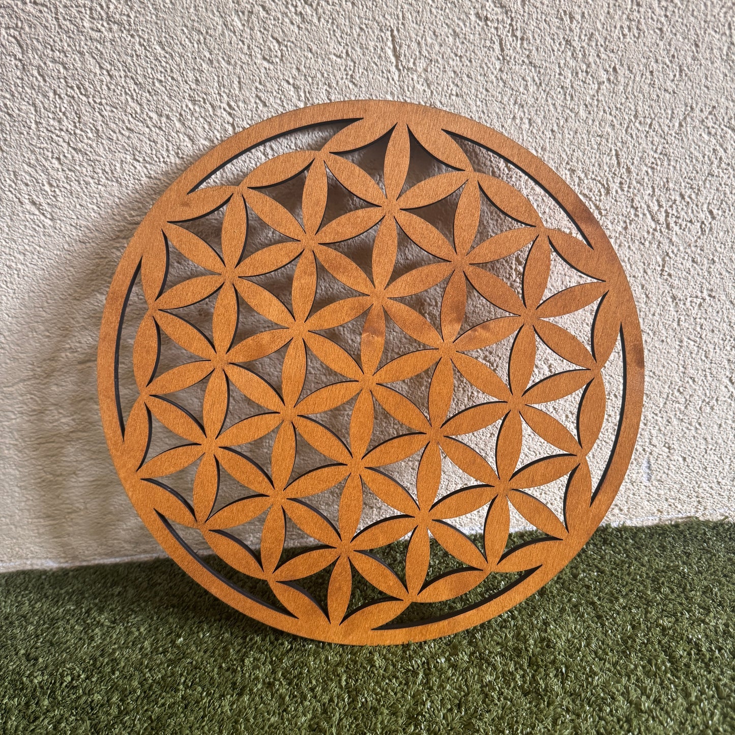 Blume des Lebens aus Buchenholz