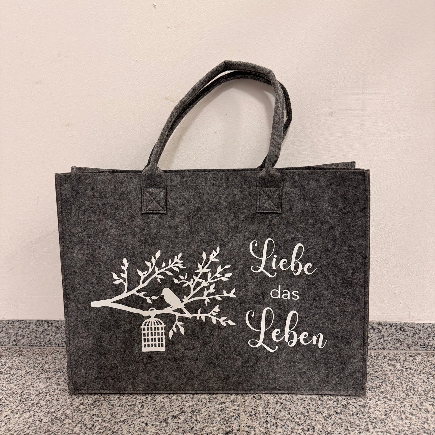 Filztasche - Liebe das Leben
