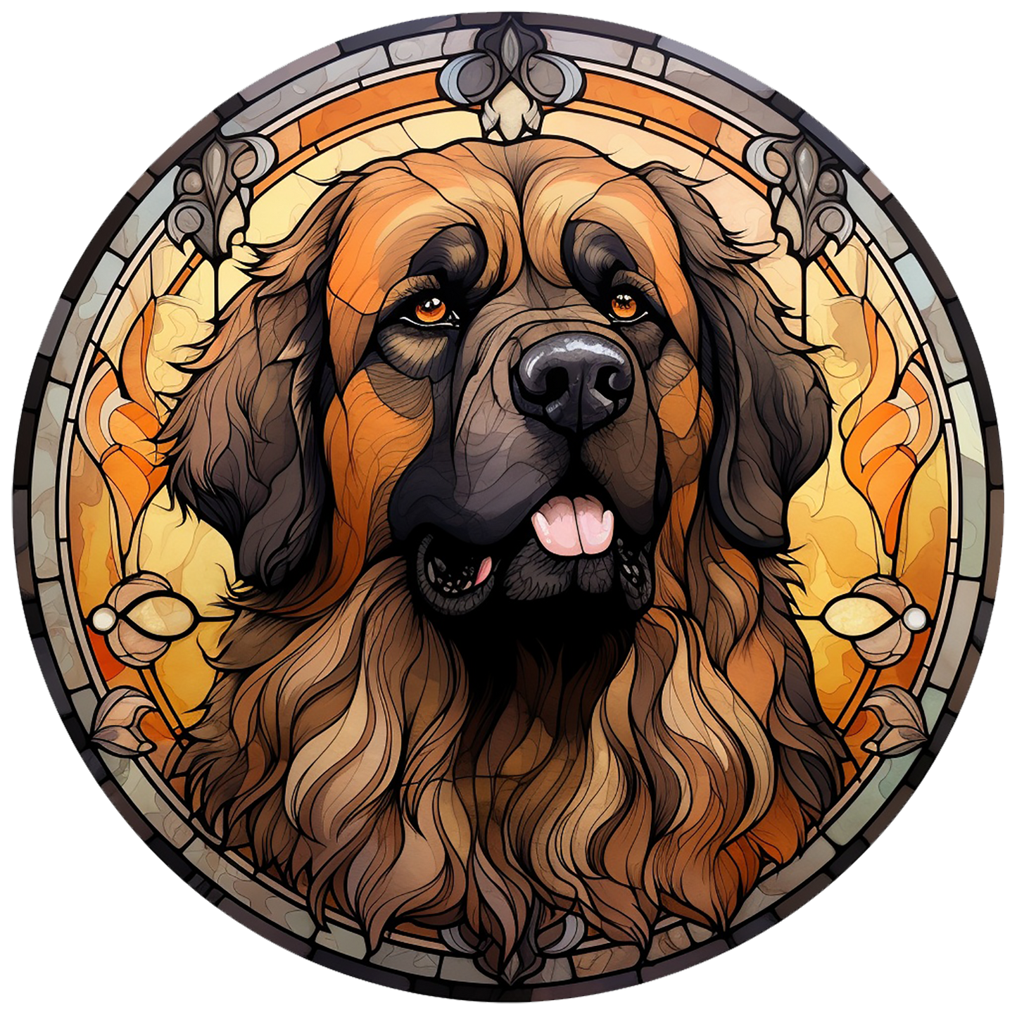 Tumbler / Thermosflasche mit Schraubverschluss - Hunde Buntglas