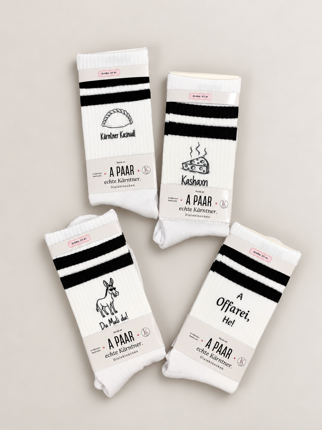A Offarei, He! Kärntner Dialektsocken – A PAAR echte Kärntner