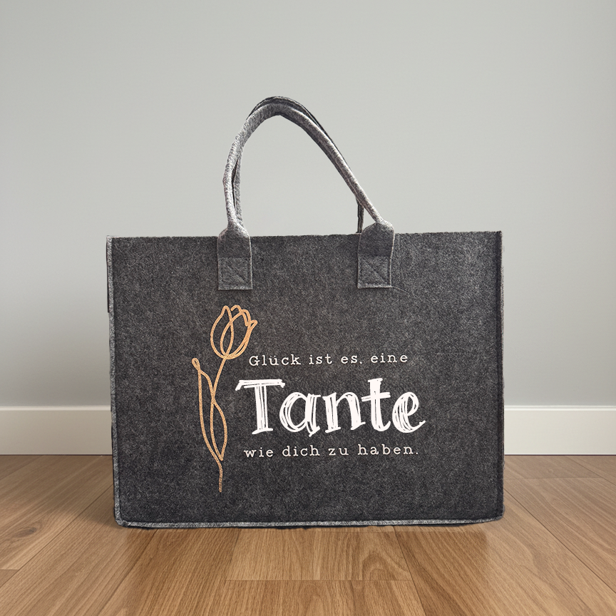 Filztasche Glück ist es, eine Tante wie dich zu haben